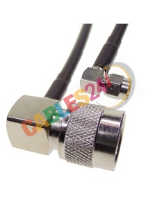 Cable RG223 SMA macho acodado a Tipo N macho acodado