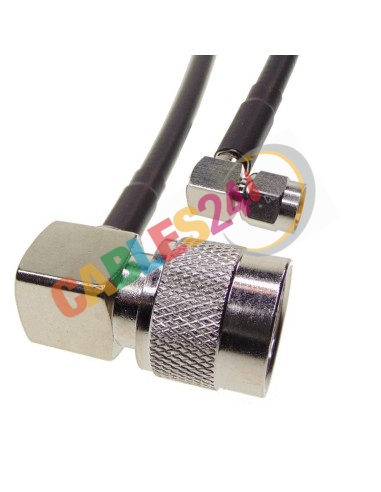 Cable RG223 SMA macho acodado a Tipo N macho acodado