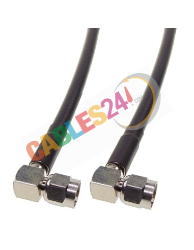 Cable RG223 SMA macho acodado a SMA macho acodado