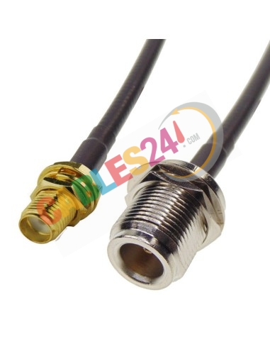 SMA female bulkhead to N Type female bulkhead RG223 coax patchcord
