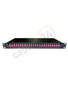 Fiber Optic Splice Tray 19'' 1U 24 x SC OM4 multimode Simplex