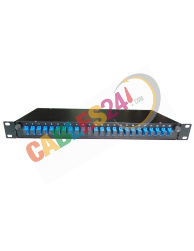 Fiber Optic Splice Tray 19'' 1U 24 x SC single mode Simplex