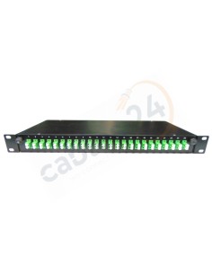 Bandeja 19 pulgadas 1U 24 x LC APC monomodo Duplex
