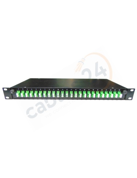 Bandeja 19 pulgadas 1U 24 x LC APC monomodo Duplex
