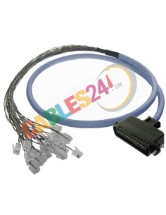 Cable Telco CAT.3 RJ-21 Macho recto a 24 RJ45 macho