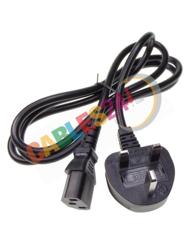 BS1363 to IEC C13 Power cord