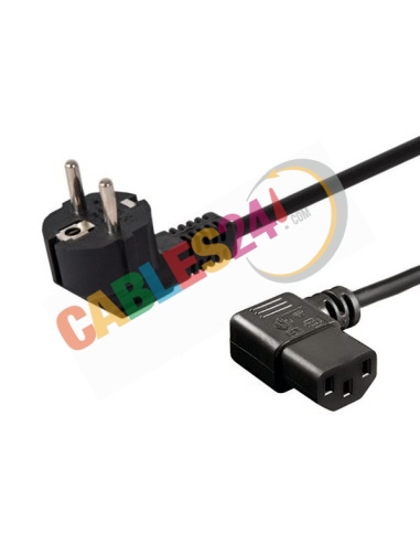 Schuko Male To Angled Iec C13 Power Cord