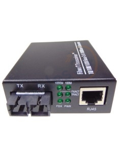 10/100/1000M RJ45 to 1000 Multimode Dual Fiber Converter 2Km