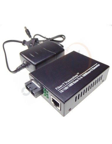 10/100/1000M RJ45 to 1000 Multimode Dual Fiber Converter 2Km