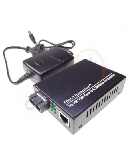 10/100/1000M RJ45 to 1000 Multimode Dual Fiber Converter 2Km