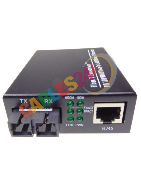 10/100/1000M RJ45 to 1000 Single mode Dual Fiber Converter 20Km