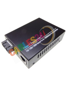Conversor de medio Ethernet 10/100/1000M a Fibra monomodo SC 20Km 2