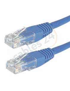 Cat 5e UTP patch cord ethernet blue and several measures.