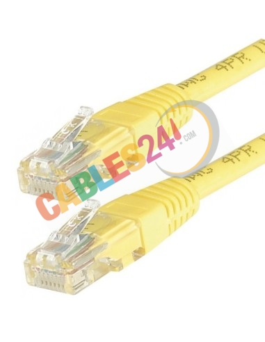 Latiguillo Cable Ethernet Cat 5e UTP amarillo a medida