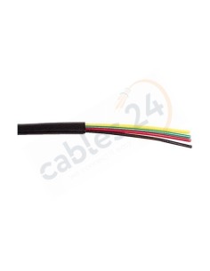Cable telefónico plano negro 4 hilos rollo 100 mts