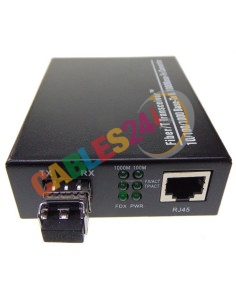 Conversor de medio Ethernet 10/100/1000M SFP multimodo LC 550m