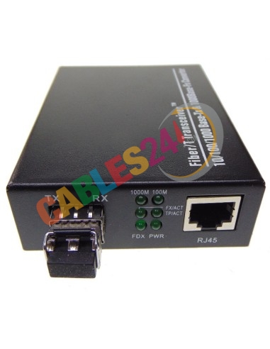 10/100/1000M RJ45 to 1000 Single mode Dual Fiber Converter 20Km