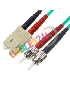 Latiguillo Cable de Fibra Optica dúplex Multimodo OM3 ST-SC