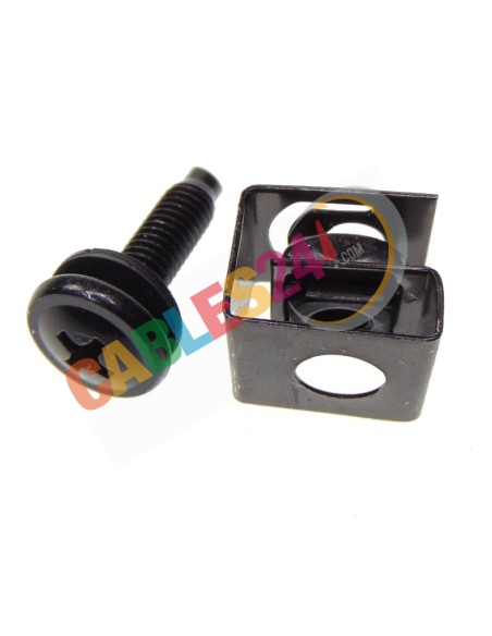 Kit tornilleria para rack M5 tornillo y tuerca con clip