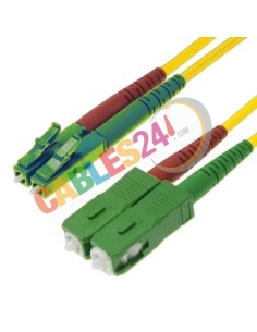 Latiguillo Cable Fibra Óptica Dúplex Monomodo LC/APC-SC/APC