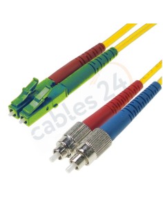Latiguillo Cable Fibra Óptica Dúplex Monomodo LC/APC-FC