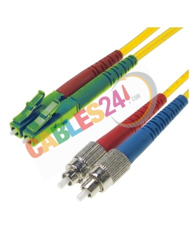 Latiguillo Cable Fibra Óptica Dúplex Monomodo LC/APC-FC