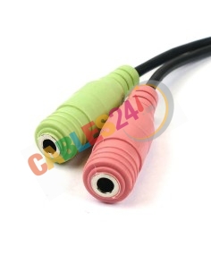 Adaptador de audio CTIA para auricular y micrófono minijack 3.5 2