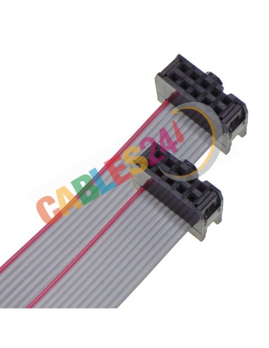 Cable IDC cinta plana 10 pines (2x5) 2.54 mm, 20 Ctms