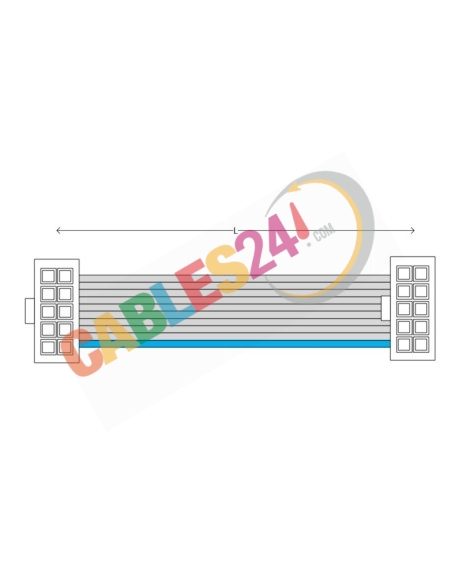 Cable IDC cinta plana 10 pines (2x5) 1.27 mm, 20 Ctms