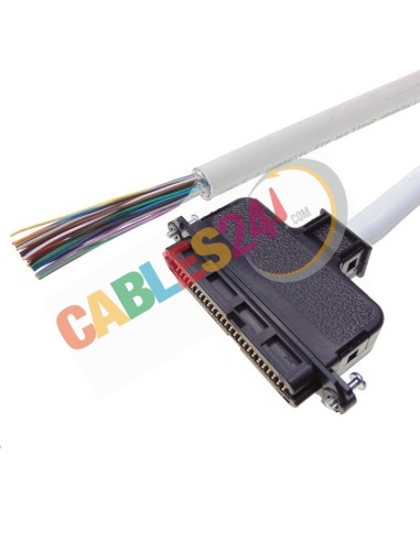 Cable Telco CAT.3 RJ-21 Hembra Acodado 180º Extremo Libre