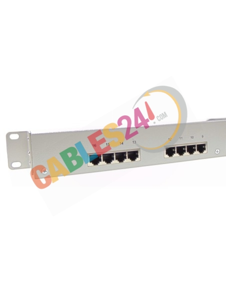 Panel 19" 1RU 16xBalun 75-120 ohm RJ-45 hembra Dual DIN 1.6/5.6 hembra