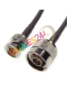Cable LMR240 BNC Macho a Tipo N macho recto