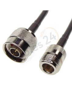 Cable LMR240 Tipo N hembra a Tipo N macho recto