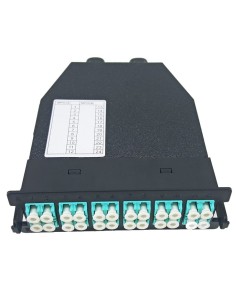 Casete MPO/MTP OM4 Tipo B 2 x MPO a 12 x LC Duplex para bandeja fija