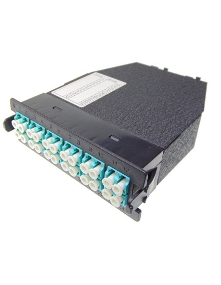 Casete MPO/MTP OM4 Tipo B 2 x MPO a 12 x LC Duplex para bandeja fija