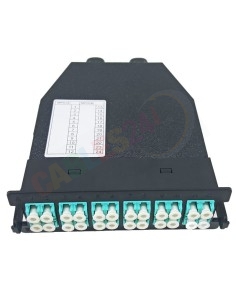 Casete MPO/MTP OM4 Tipo C 2 x MPO a 12 x LC Duplex para bandeja fija