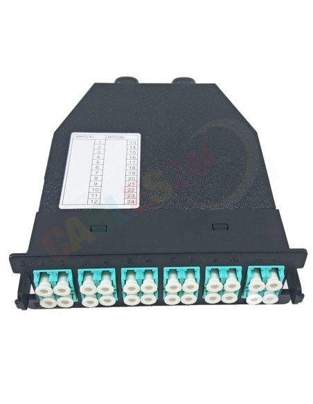 MPO/MTP Cassette OM4 Type C 2 x MPO to 12 x LC Duplex for management enclosure