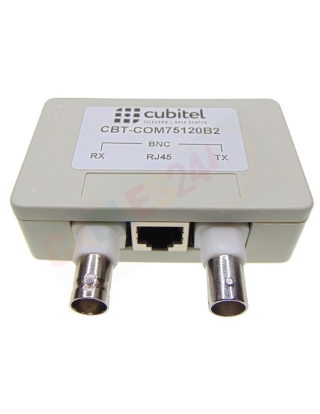 Balun 75-120 ohm RJ-45 hembra Dual BNC hembra G.703 E1