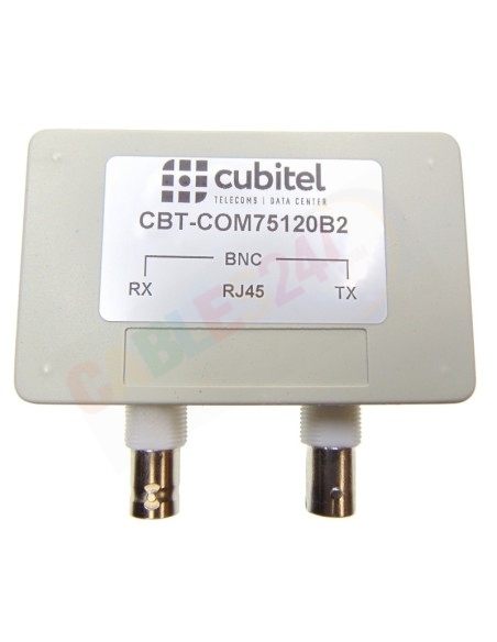 Balun 75-120 ohm RJ-45 hembra Dual BNC hembra G.703 E1