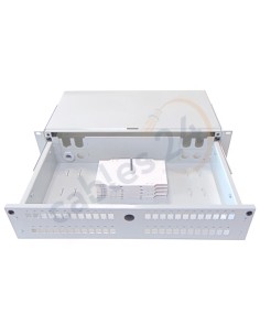 BANDEJA 19” 2U F.O. 48 ADAPTADORES LC DÚPLEX / SC SIMPLEX 2