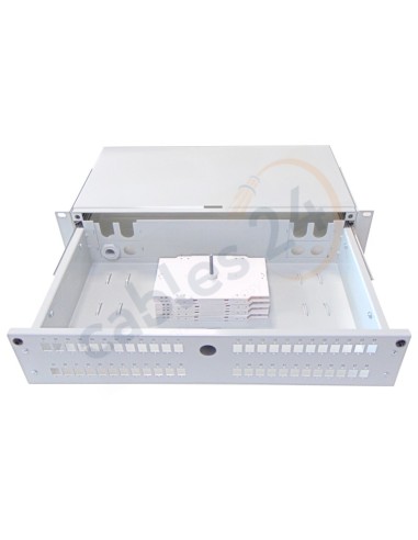 BANDEJA 19” 2U F.O. 48 ADAPTADORES LC DÚPLEX / SC SIMPLEX