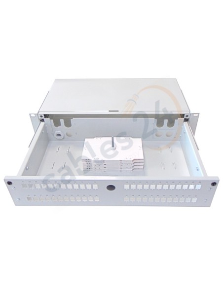BANDEJA 19” 2U F.O. 48 ADAPTADORES LC DÚPLEX / SC SIMPLEX