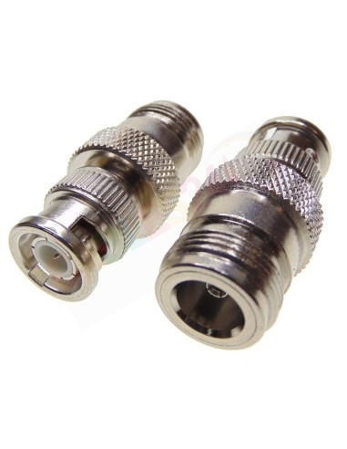 Adaptador Coaxial RF N hembra a BNC macho