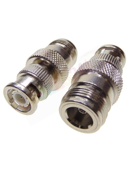 Adaptador Coaxial RF N hembra a BNC macho