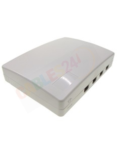 Caja F.O. de superficie para 4 adaptadores