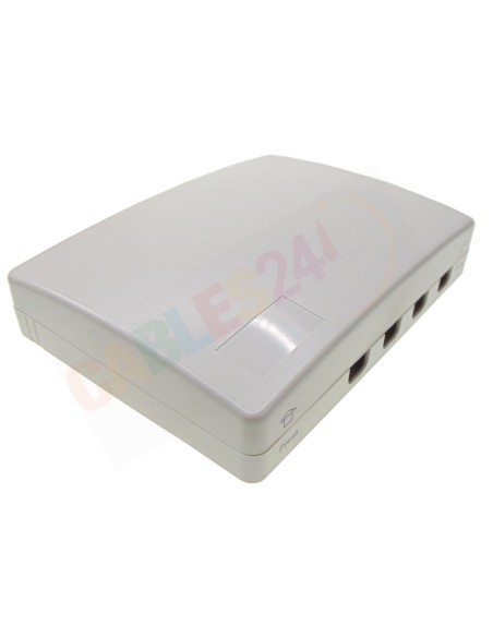 4-Port Wall Mount Box for Flanged style SC/ST/FC/LC