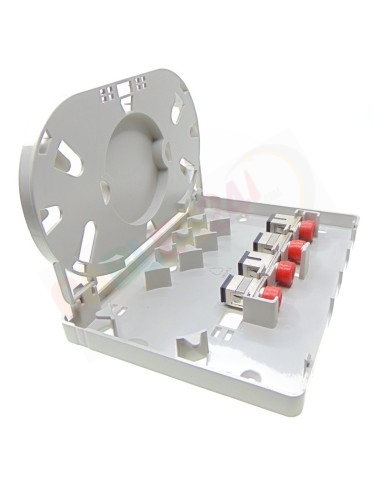 Caja F.O. de superficie para 4 adaptadores