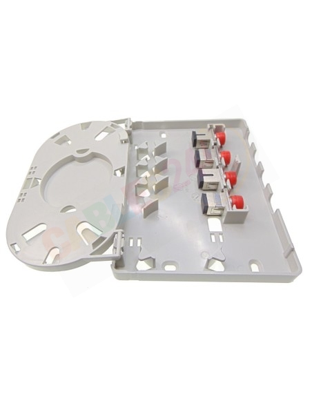 Caja F.O. de superficie para 4 adaptadores