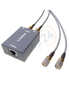 Balun 75-120 ohm RJ-45-hembra Dual DIN 1.6/5.6 macho 3m