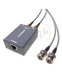 Balun 75-120 ohm RJ-45-female Dual BNC male 2m